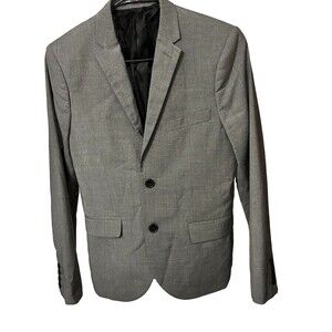 H&M Men's 34R Slim Fit Gray Blazer Sport Jacket